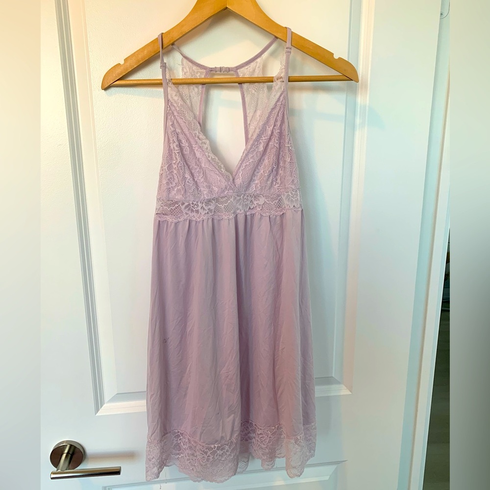 Lavender Lace Chemise Nightdress